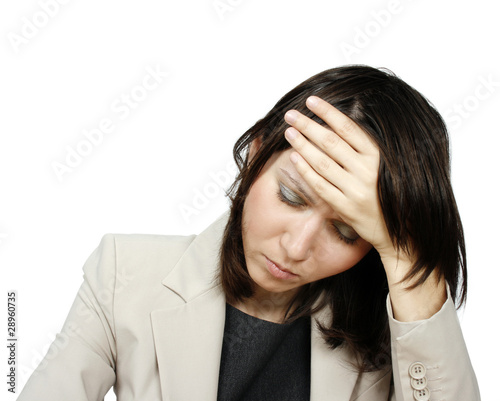 Photo: Young businesswoman with headache Young businesswoman with headache
