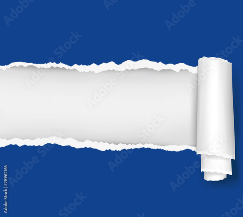 Vector: Ripped blue paper background. Vector illustration. Ripped blue paper background. Vector illustration.