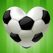 Vector Ball for football in the shape of heart