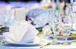 close-up catering table set