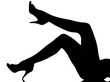 Photo: silhouette woman legs flaping silhouette woman legs flaping
