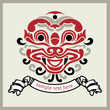 asia mask red