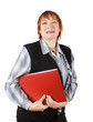 senior businesswoman with documents