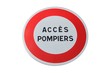 Panneau accès pompiers