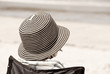 The beach Hat.Aged photo
