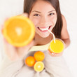 Orange juice drinking woman Orange juice drinking woman
