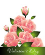 Bouquet of roses for valentine's day