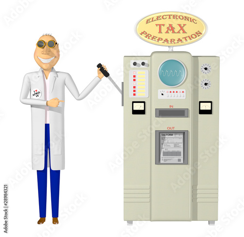 Illustration: Electronic tax preparation Electronic tax preparation