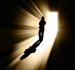 woman in doorway