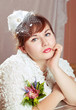 Portrait of a beauty redhead Russian bride