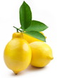 High-quality photo ripe lemons on a white background