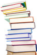 pile of new books isolated on white pile of new books isolated on white