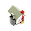 miniature house with lock