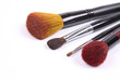Professional makeup brushes isolated on white Professional makeup brushes isolated on white