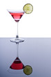 Pink Martini with Slice of Lime