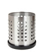 Foto: Steel utensils holder isolated on white Steel utensils holder isolated on white