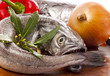 Young hake fish being prepared for cooking with a variety of veg Young hake fish being prepared for cooking with a variety of veg