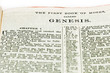 Start of the Book of Genesis from the King James Bible. Start of the Book of Genesis from the King James Bible.