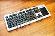 Computer security concept with keyboard and chain Computer security concept with keyboard and chain