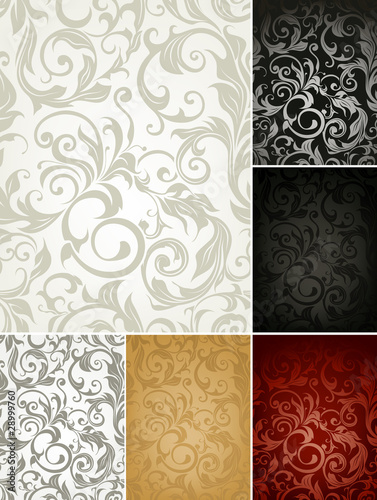 Vector: Seamless Pattern set of six colors Seamless Pattern set of six colors