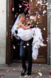 Young wedding couple