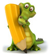 Crocodile et crayon