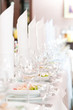 close-up catering table set