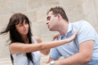 Relationship problems - young couple outdoors Relationship problems - young couple outdoors