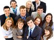 Large group of business people. Over white background