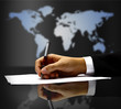 businessman's hand with pen