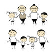 Happy family together - parents, grandparents and children