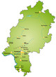 Bundesland Hessen als Übersicht