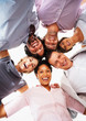 Business people smiling together
