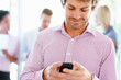 Business man texting Business man texting