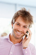 Man communicating on cell phone