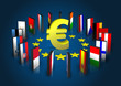 Eurozone - Dominoeffekt - Eurosymbol