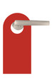 Red Blank Do Not Disturb Door Tag Sign, Isolated