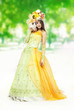 Young woman on the nature background