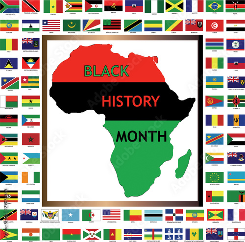Vector: Vector Illustration African and Black cultured flags. Vector Illustration African and Black cultured flags.