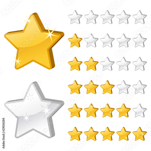Vektor: Rating stars for web-2 Rating stars for web-2
