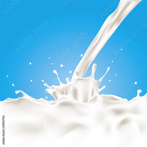 Vector: A splash of milk. Vector illustration. A splash of milk. Vector illustration.