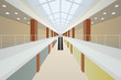 big shop two floor with escalator and glass roof trade center