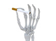 skeleton hand with cigarette