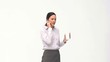 Angry women talking on her phone