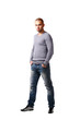 Casual Man Standing On White