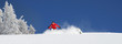 Panorama - Skifahrer im Tiefschnee