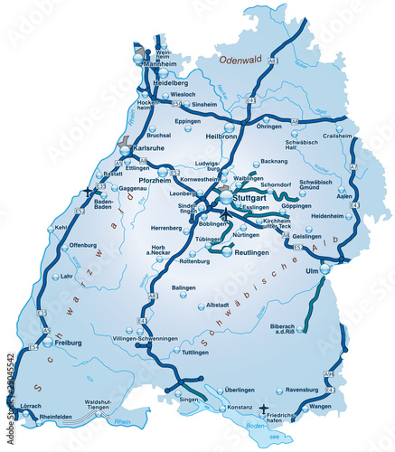 Vector: Bundesland Baden Württemberg Bundesland Baden Württemberg