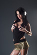 Photo: Beautiful sexy lady with headphones Beautiful sexy lady with headphones