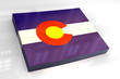 3d flag map of Colorado
