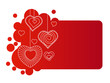 Valentine greeting card with different white hearts Valentine greeting card with different white hearts